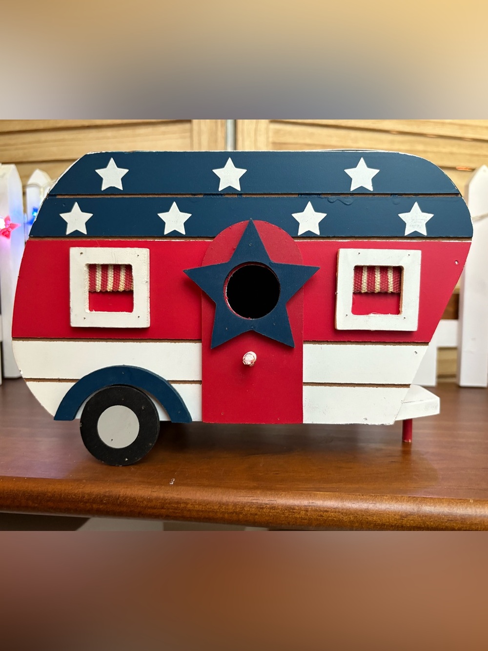 4th of July Independence Day Patriotic Birdhouse Camper